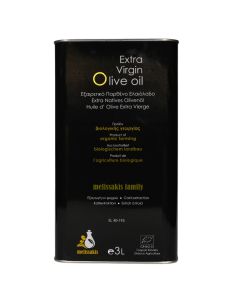 Melissakis Olive Mill - Extra Virgin Olive Oil Organic Tin 3ltr 