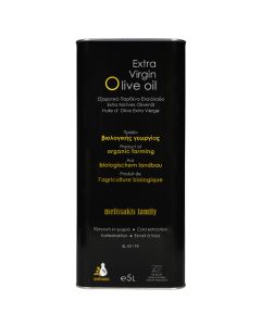 Melissakis Olive Mill - Extra Virgin Olive Oil Organic Tin 5ltr 